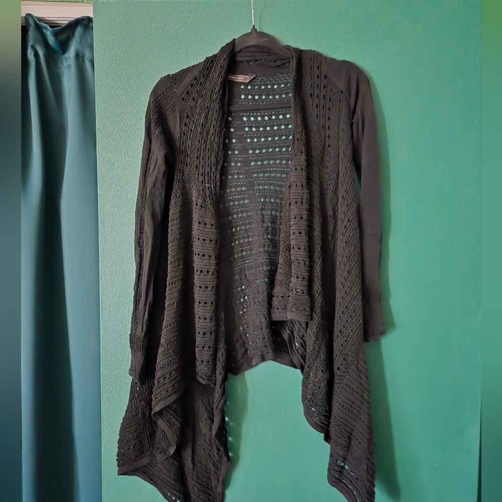 BCBGMaxAzria Black Open-Front Cardigan